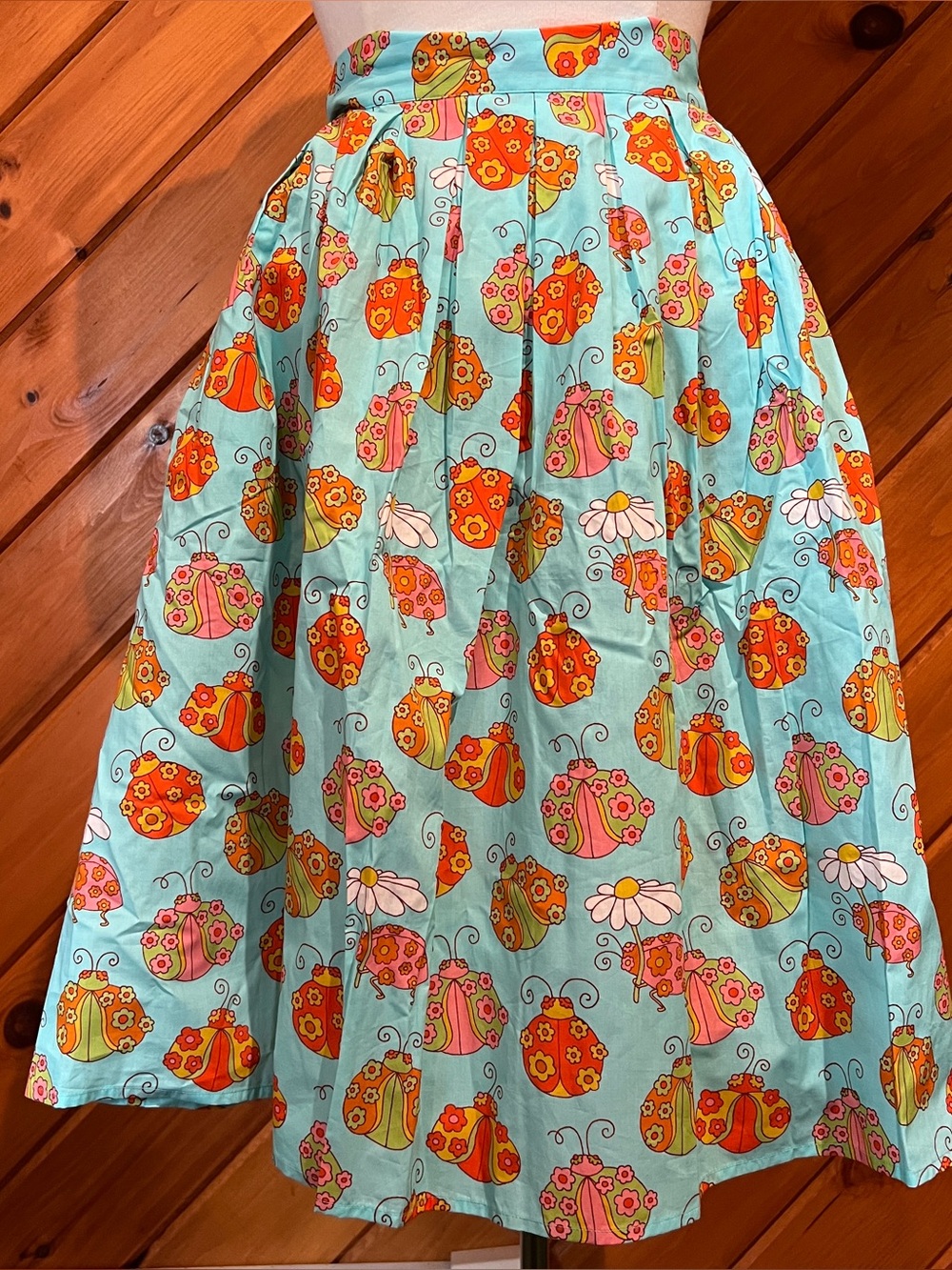 NWT size 8 Modcloth Skirt marisol ladybug print